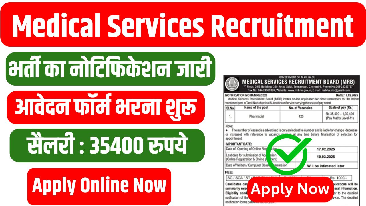 Medical Services Recruitment Board Bharti