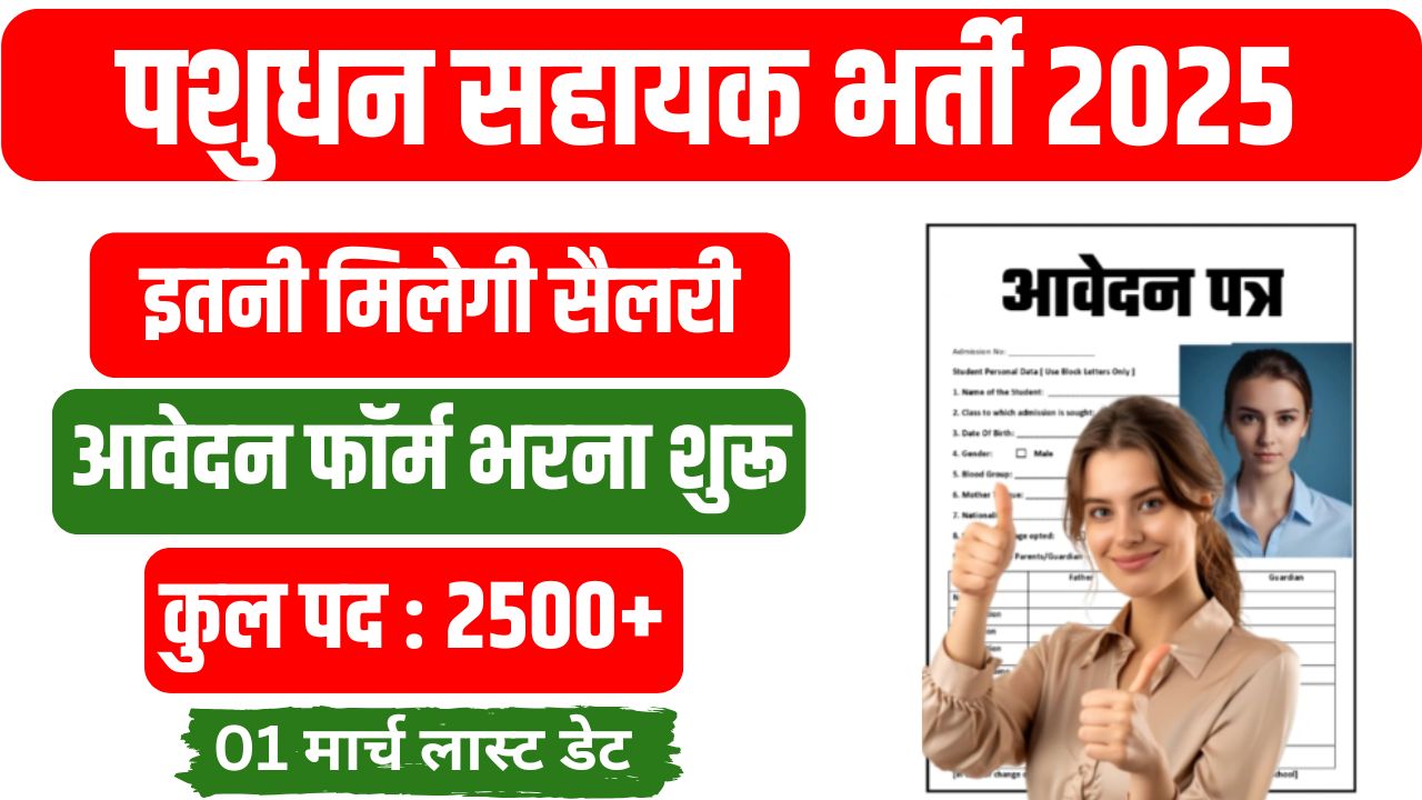 Rajasthan Pashudhan Sahyak Bharti 2025