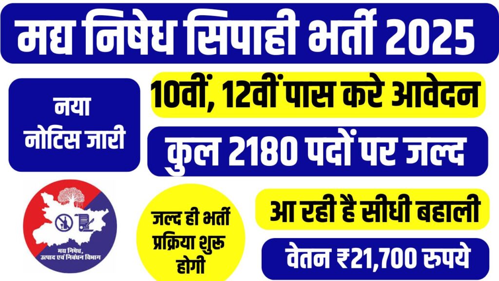 Prohibition Constable Recruitment 2025
