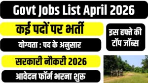 Top Govt Jobs List April 2026